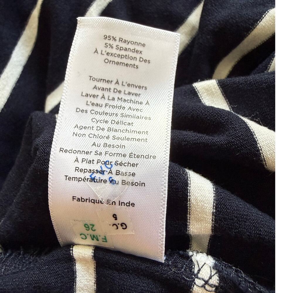 Talbots Nautical Stripe Jersey Maxi Dress, Navy/White, Size X - NEW! - Picture 5 of 5